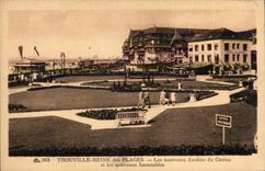 CPA Trouville Queen of the beaches new gardens of the casino and new buildings