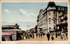 CPA Trouville Queen of the beaches boards and Trouville De luxe hotel