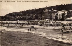 CPA Trouville the beach has high tide