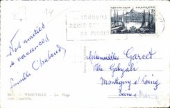 CPSM Trouville the beach towards Deauville