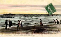 CPA Trouville the pier walk by heavy weather