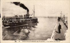 CPA Trouville the boat of Le Havre