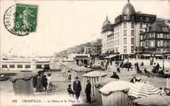 CPA Trouville the de luxe hotel and the beach