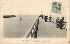CPA Trouville two piers Entrance of the port