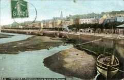 CPA Trouville View taken of the bridge of the Drums