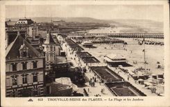 CPA Trouville the queen of the beaches the beach and gardens