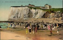 CPA Seas les Bains the beach and the cliff
