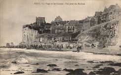 CPA Ault the beach and cliffs Seen from of the rocks