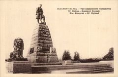 CPA Beaumont Hamel commemorative Park Terreneuvien 51eme division Scottish Monument Lion