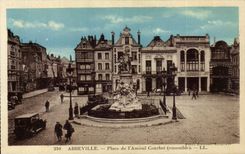 CPA Abbeville Places of the admiral Courbet