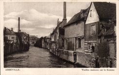 CPA Abbeville Old women houses on the Sum