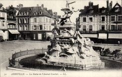 CPA Abbeville Statue of the admiral Courbet