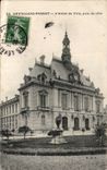 CPA Levallois Perret L'hotel de ville pris de cote