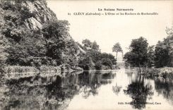 CPA Clecy the Orne and rocks of Rochetailles
