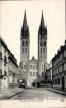 CPA Caen westliche Front Kirche-Saint-Etienne(Abtei mit den Mannern)
