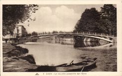 CPA Caen der neue Steg an Orne
