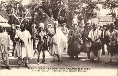 CPA Marseille Exposition coloniale 1922 Palais de l'AoF Tam Tam et ses danseurs senegalais