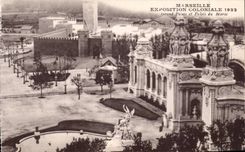 CPA Marseille Exposition coloniale 1922 Grand palais et palais du Maroc