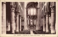 Dijon - Interior of the Notre Dame Church - CPA