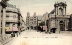 Dijon - Trading house and the Church Michel Saint - CPA