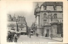 Dijon - Place of Weapons and street of Freedom - CPA