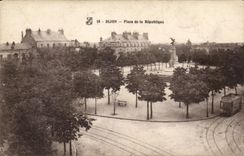 Dijon - Place of the Republic - CPA
