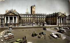 Dijon - das Rathaus - reales FOTO - Auto - CPA