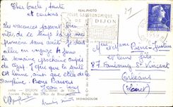 Dijon - das Rathaus - reales FOTO - Auto - CPA