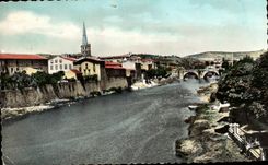 Limoux - the Old Bridge on the Aude - CPA