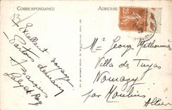 Castle of Yew - Illustration - Edmond Dantes thrown to the sea - CPA