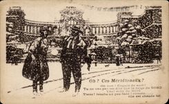 Oh? Ces Meridionaux? Humour - Illustration - La Neige - CPA 