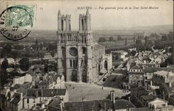 Mantes View taken of the Tower Saint Maclou - CPA