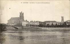 Mantes La Jolie - Quays seen from of the Island to the ladies - CPA