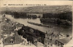 Mantes La Jolie - Panorama on the Seine - CPA