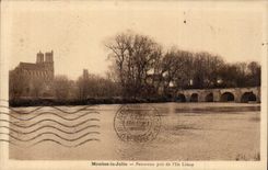 Mantes La Jolie - Panorama taken of the Island Limsy - CPA