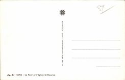 Sens - the Bridge and the Church Saint Maurice - CPA