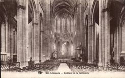Limoges - Interior of the Cathedral - CPA