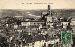 Limoges - Panoramic View towards the Cathedral - CPA