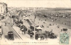 CPA Sande von olonne der Strand ein Tag des Rennen Esels-Esels