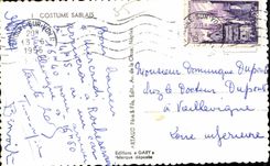 CPA Costume Sanded Cap of Sablaise Folklore Costume