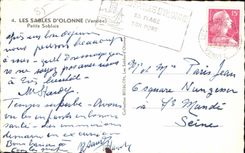 CPA Sables of olonne shortbread cookie Folklore Costume