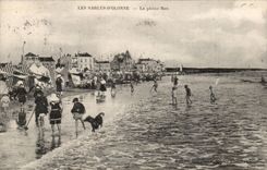 CPA Sande von olonne vollem Meer