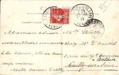 CPA Sande der olonne Blatter auf dem Pier von Thatch durch ein wutendes Meer