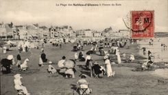 CPA Sande von olonne der Strand pro Stunde des Bades