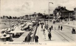 CPA Sande von olonne der Damm und der Strand