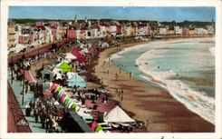 CPA Sables d'Olonne der Damm und der Strand