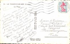 CPSM the Section on Sea the beach