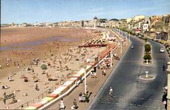 CPSM Sande von olonne der Strand und der Damm