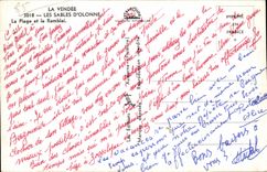 CPSM Sande von olonne der Strand und der Damm