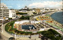 CPSM Sande von olonne der Swimmingpool und der Strand